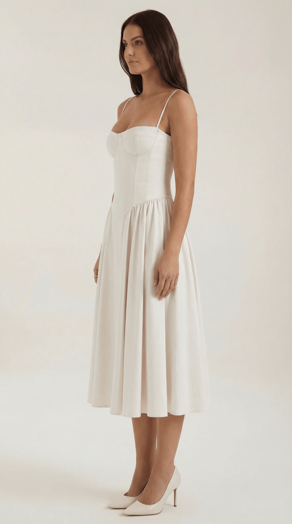 CLAUDIA | VESTIDO MIDI CON CORSÉ - Aurea Montiel