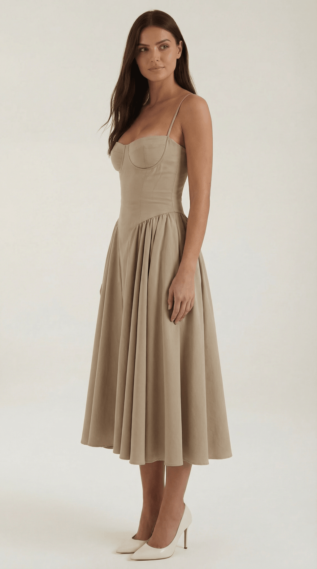 CLAUDIA | VESTIDO MIDI CON CORSÉ - Aurea Montiel