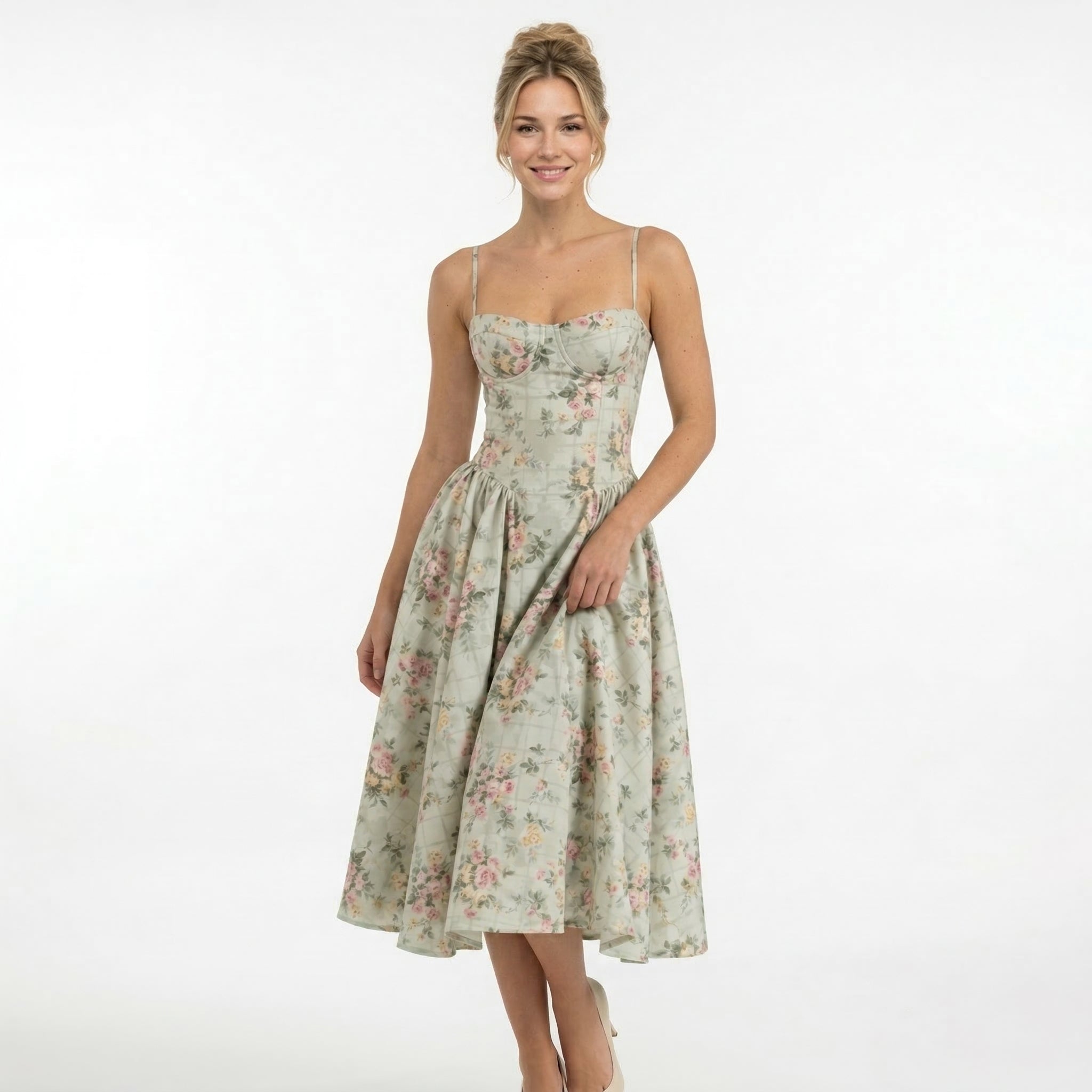 CLAUDIA | VESTIDO MIDI CON CORSÉ - Aurea Montiel