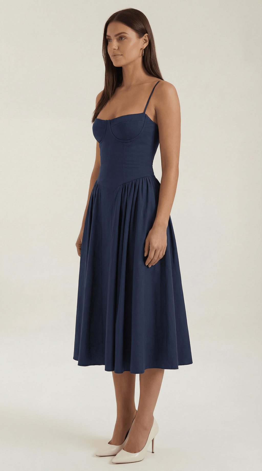 CLAUDIA | VESTIDO MIDI CON CORSÉ - Aurea Montiel