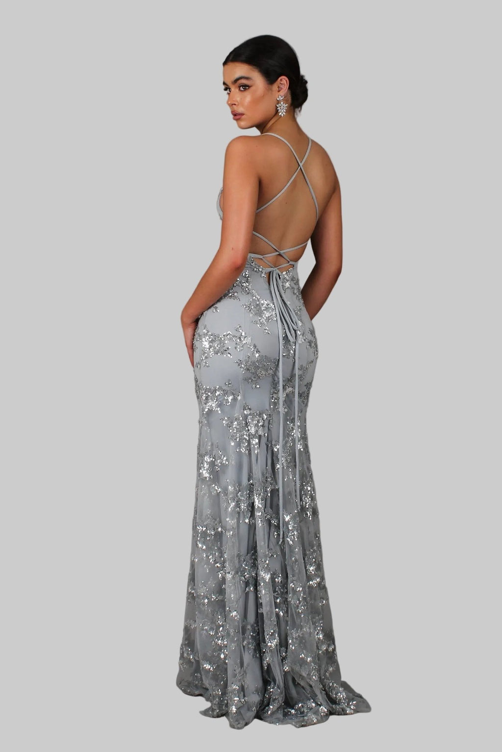 CRISTINA | VESTIDO MAXI LENTEJUELAS - Aurea Montiel