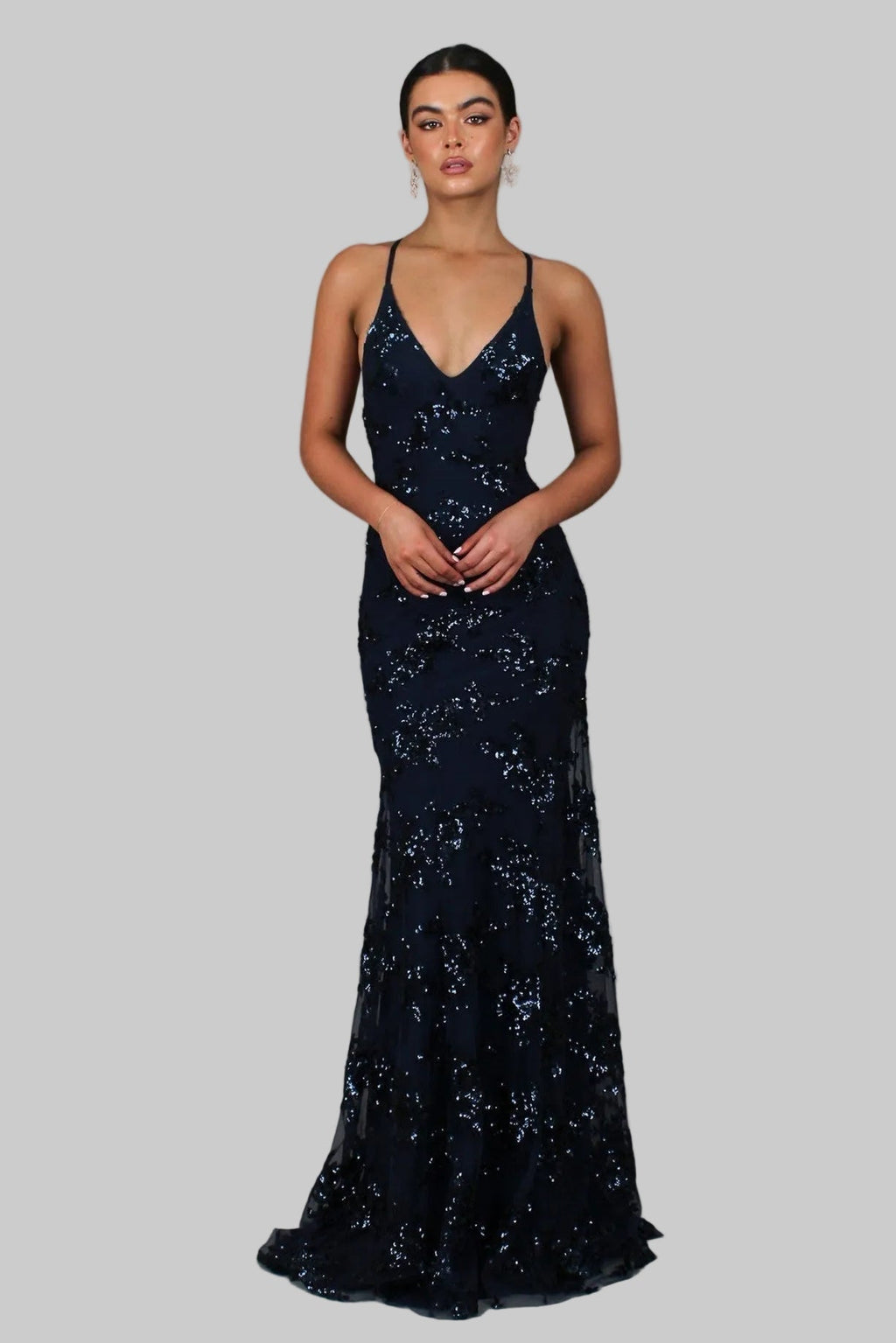CRISTINA | VESTIDO MAXI LENTEJUELAS - Aurea Montiel