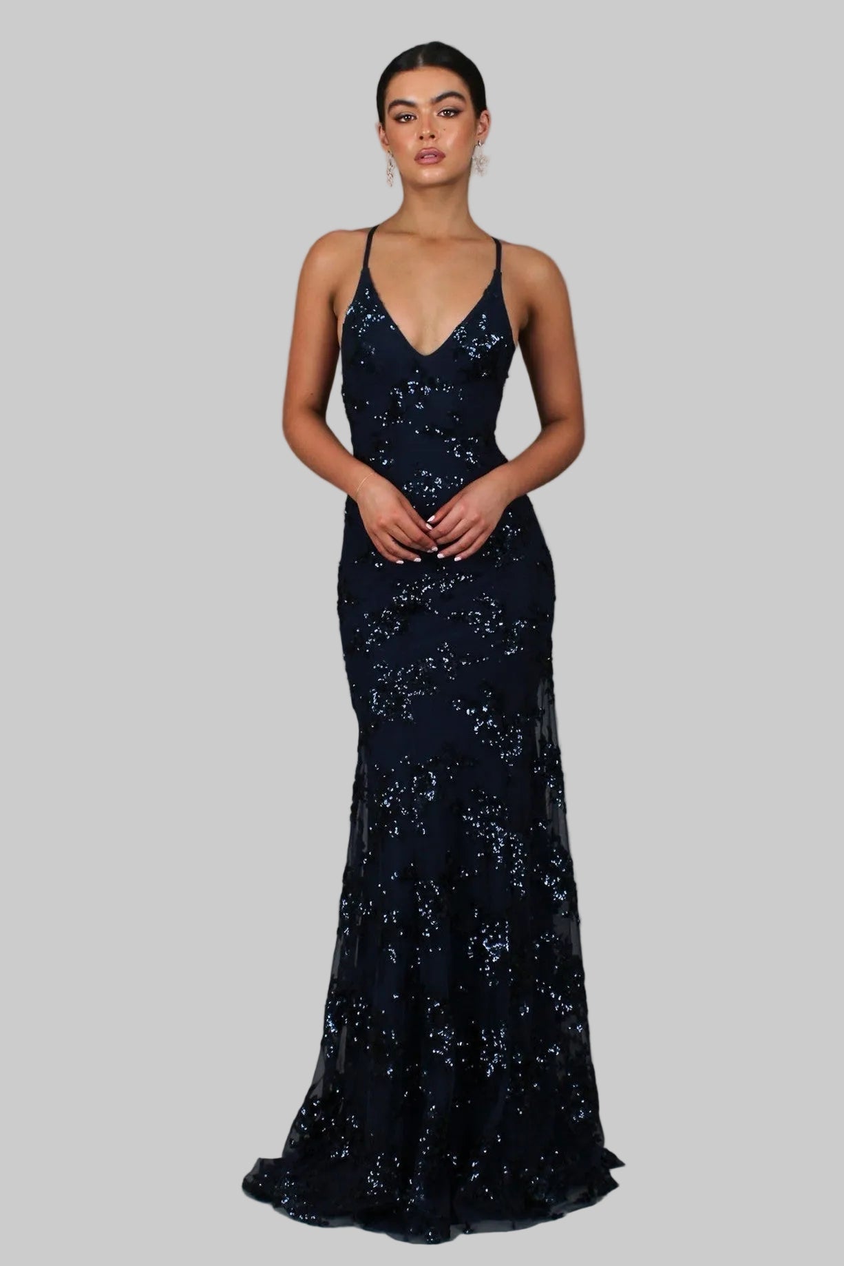 CRISTINA | VESTIDO MAXI LENTEJUELAS - Aurea Montiel