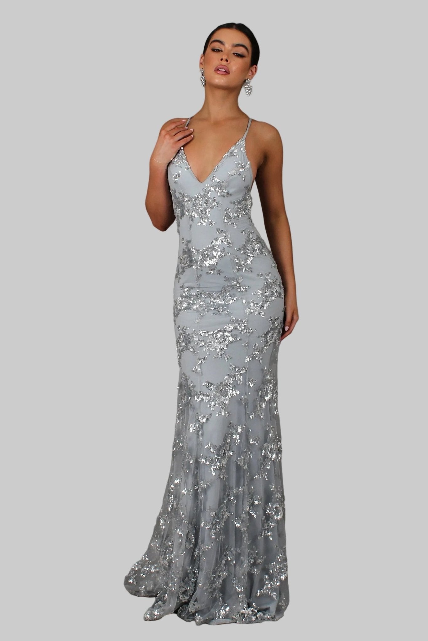 CRISTINA | VESTIDO MAXI LENTEJUELAS - Aurea Montiel