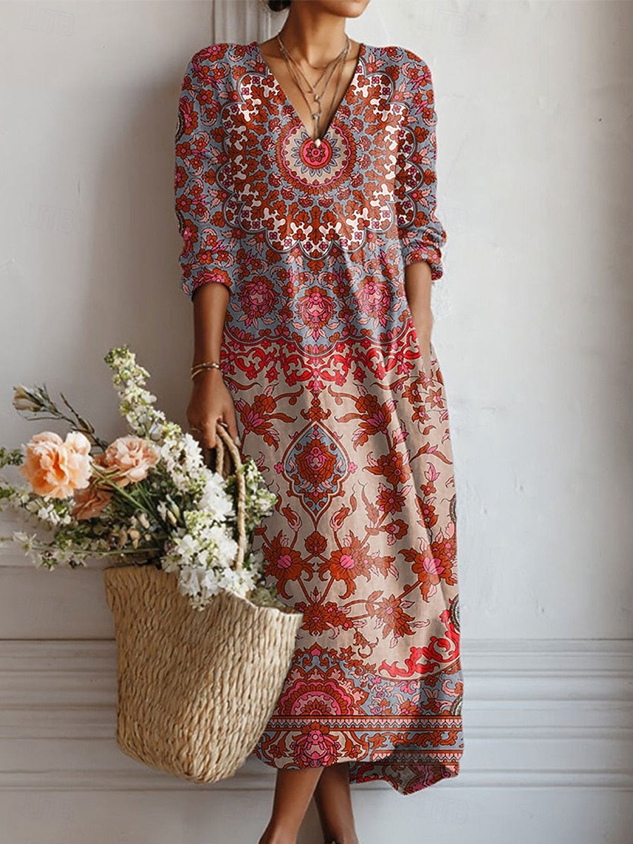 NICA | VESTIDO FLUIDO ESTAMPADO