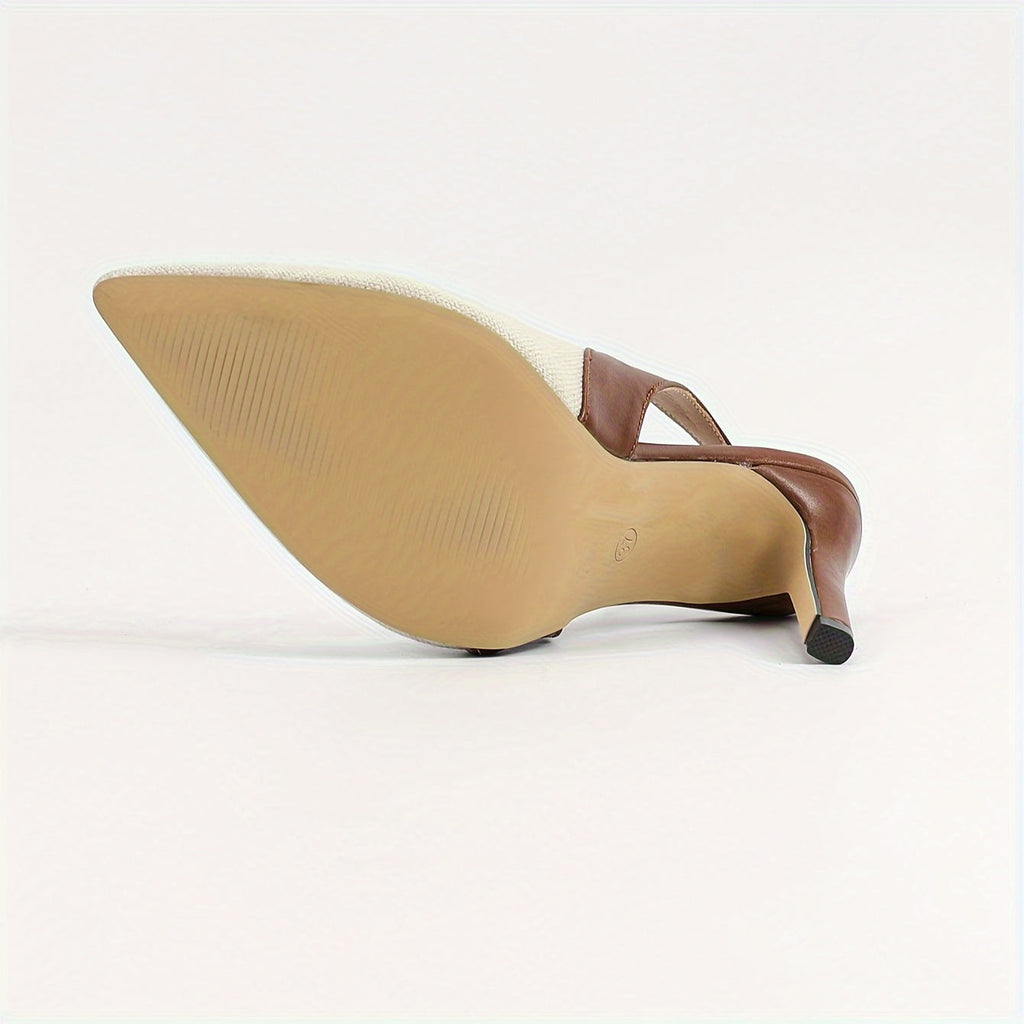 Amelia™ | Scarpe con tacco slingback e dettagli a contrasto
