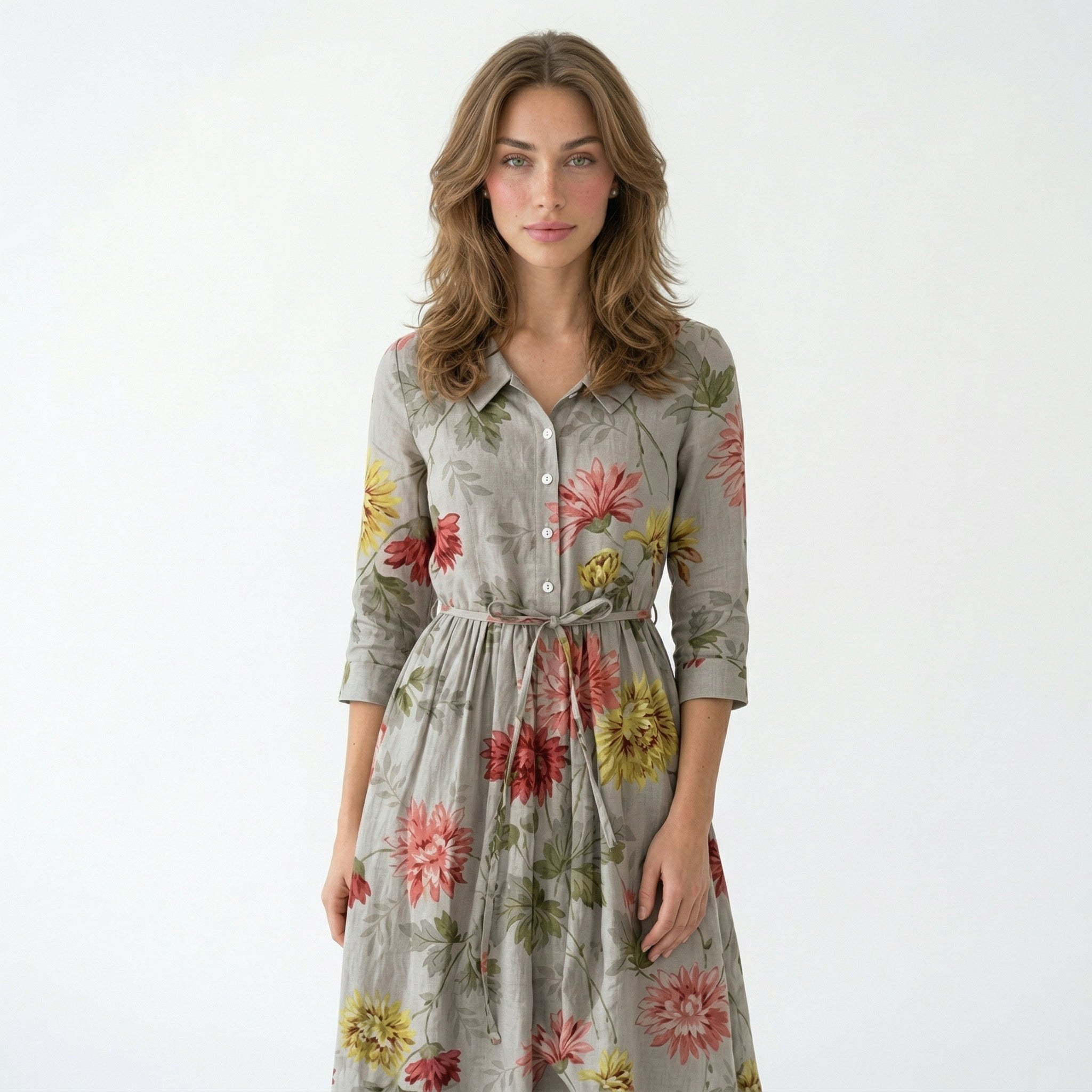 ESTELA | VESTIDO MIDI FLORAL - Aurea Montiel