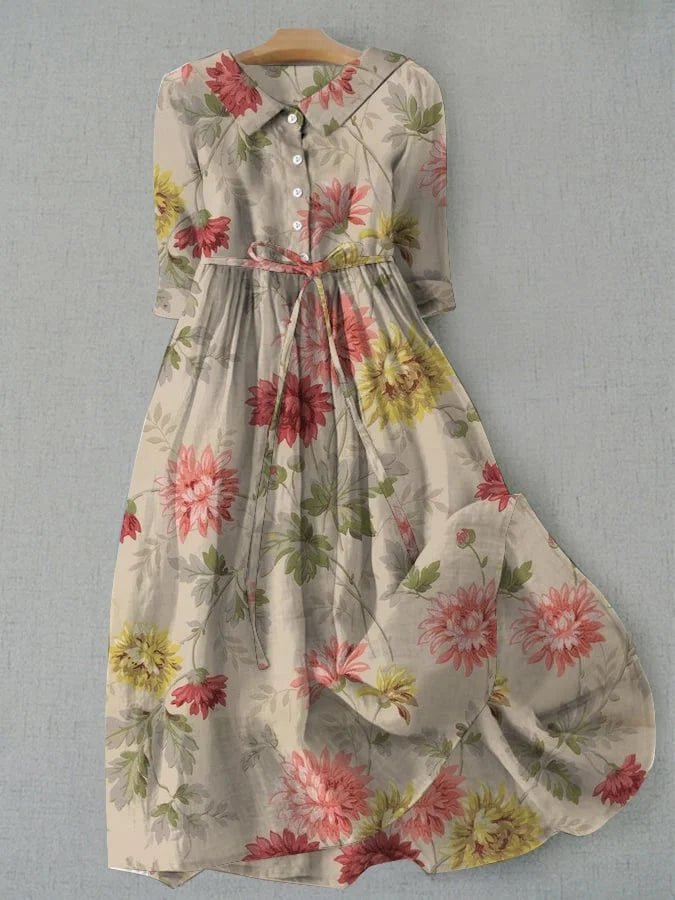 ESTELA | VESTIDO MIDI FLORAL - Aurea Montiel