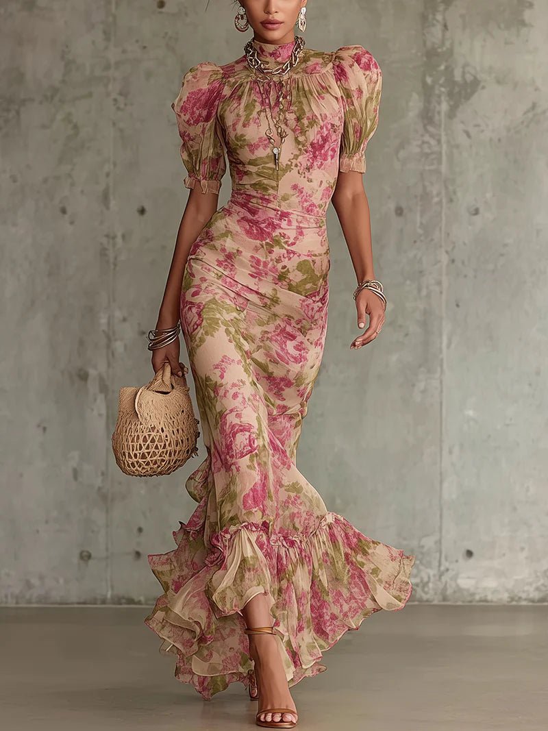 FIONA | VESTIDO MAXI FLORAL - Aurea Montiel