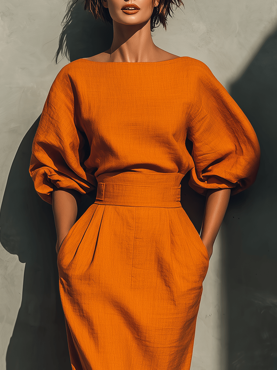 GÉNESIS | CONJUNTO TOP Y FALDA MIDI - Aurea Montiel