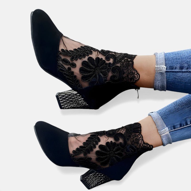 JULIA | TACONES CON ENCAJES - Aurea Montiel