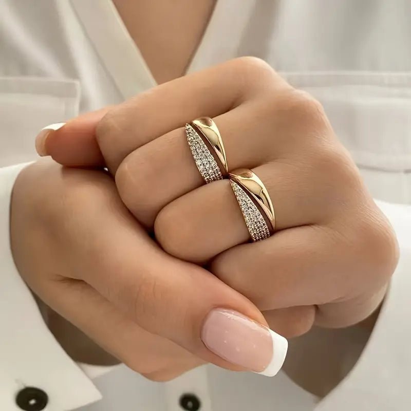 LENA | ANILLO CRUZADO CON CIRCONITAS - Aurea Montiel