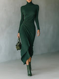 LENORA | VESTIDO MIDI ASIMÉTRICO - Aurea Montiel