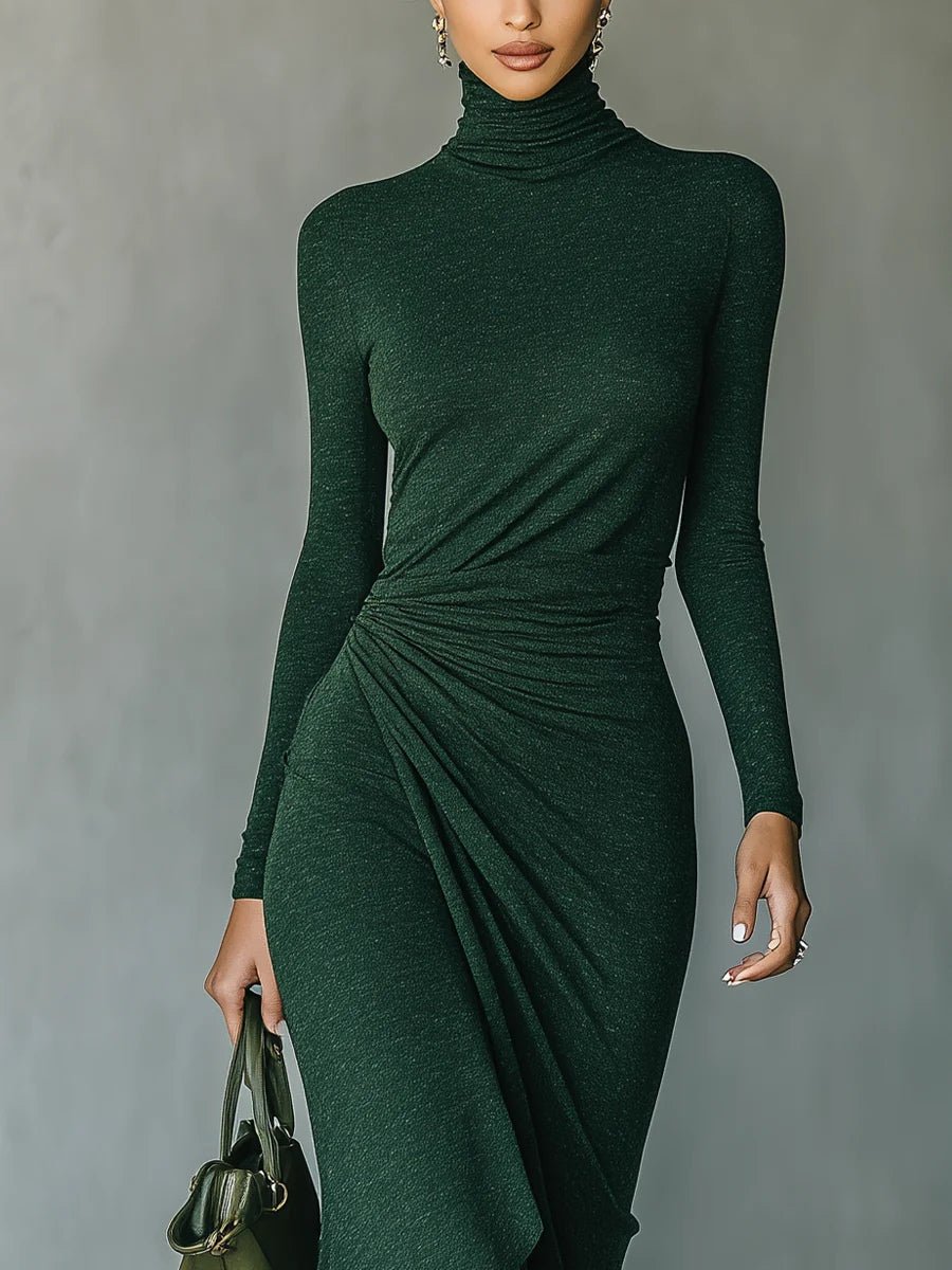 LENORA | VESTIDO MIDI ASIMÉTRICO - Aurea Montiel