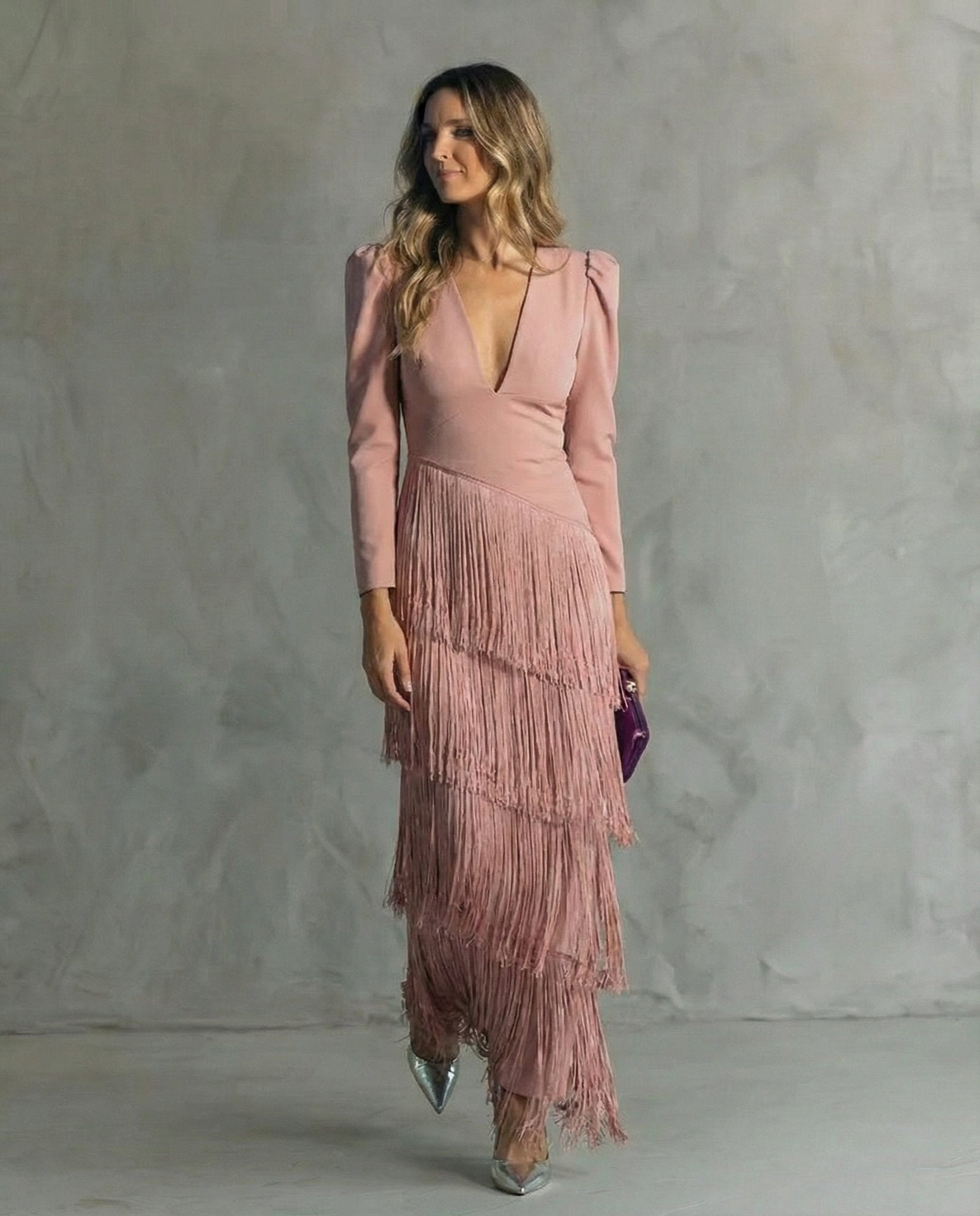 LOLA | VESTIDO CON FLECOS - Aurea Montiel