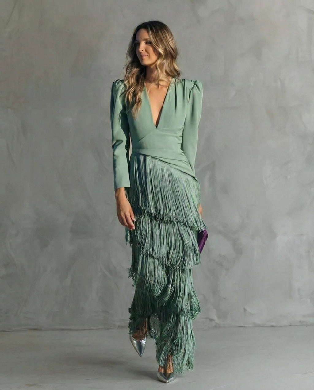 LOLA | VESTIDO CON FLECOS - Aurea Montiel