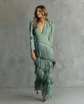 LOLA | VESTIDO CON FLECOS - Aurea Montiel
