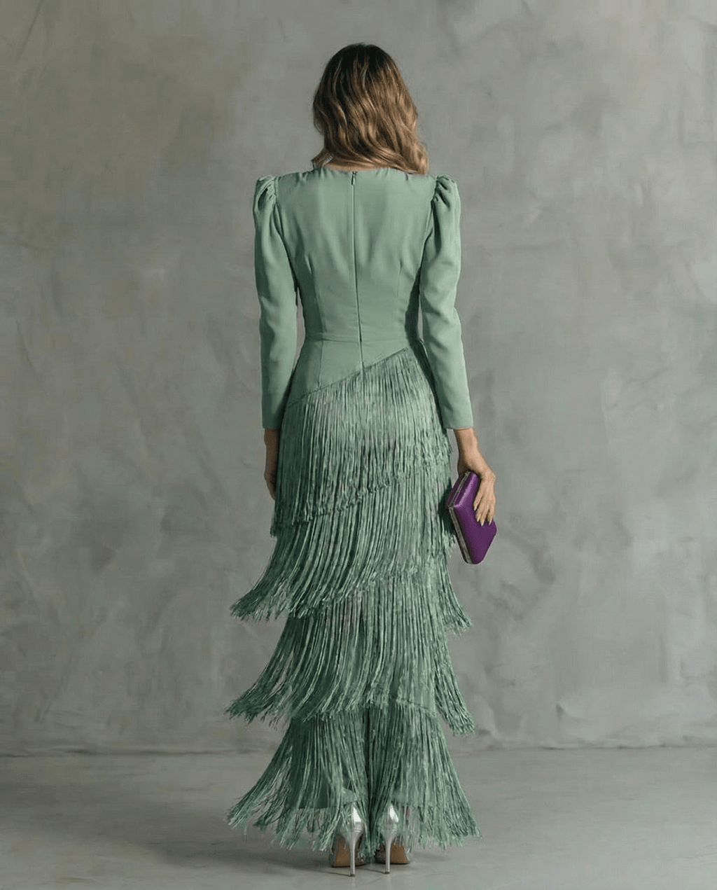 LOLA | VESTIDO CON FLECOS - Aurea Montiel