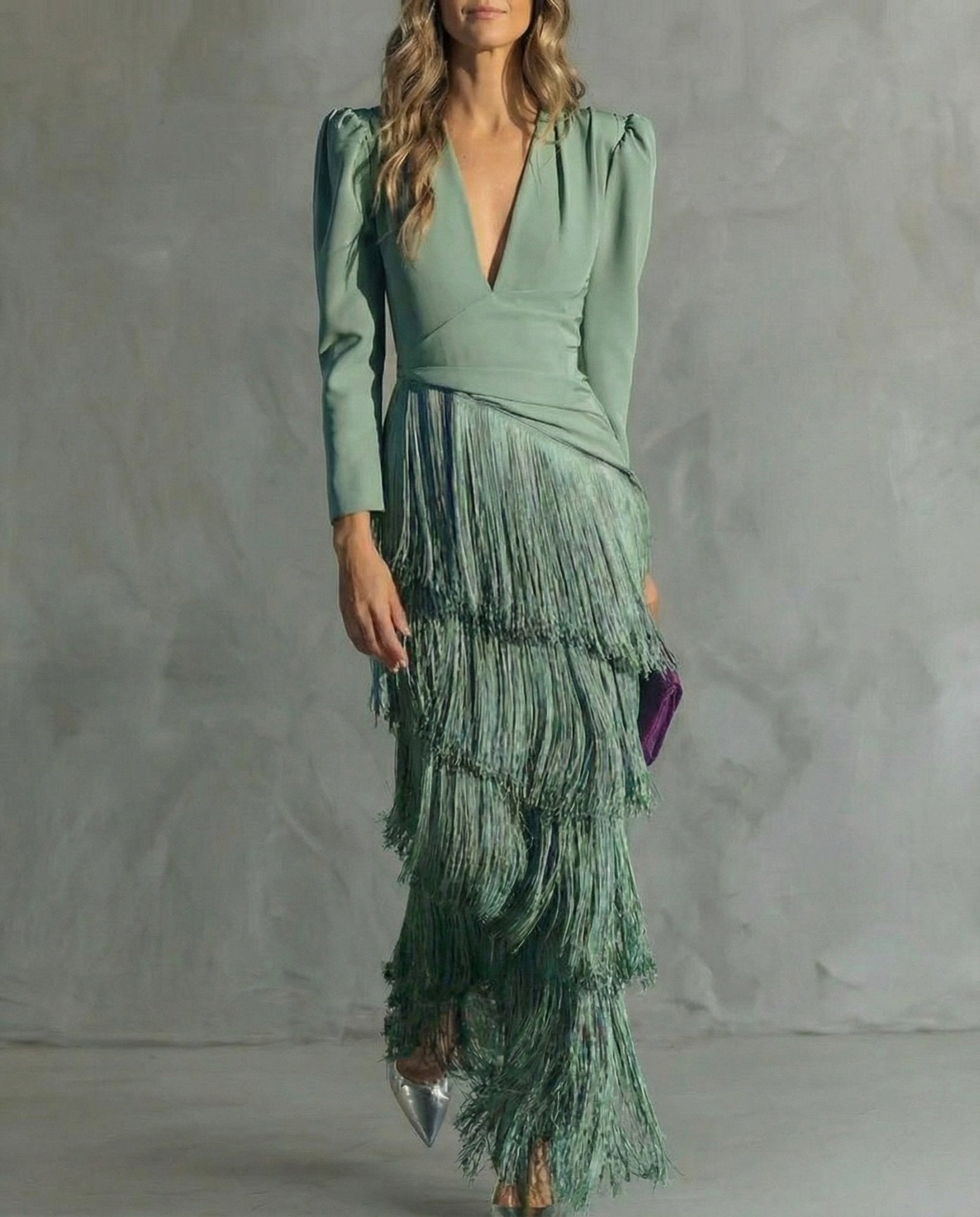 LOLA | VESTIDO CON FLECOS - Aurea Montiel