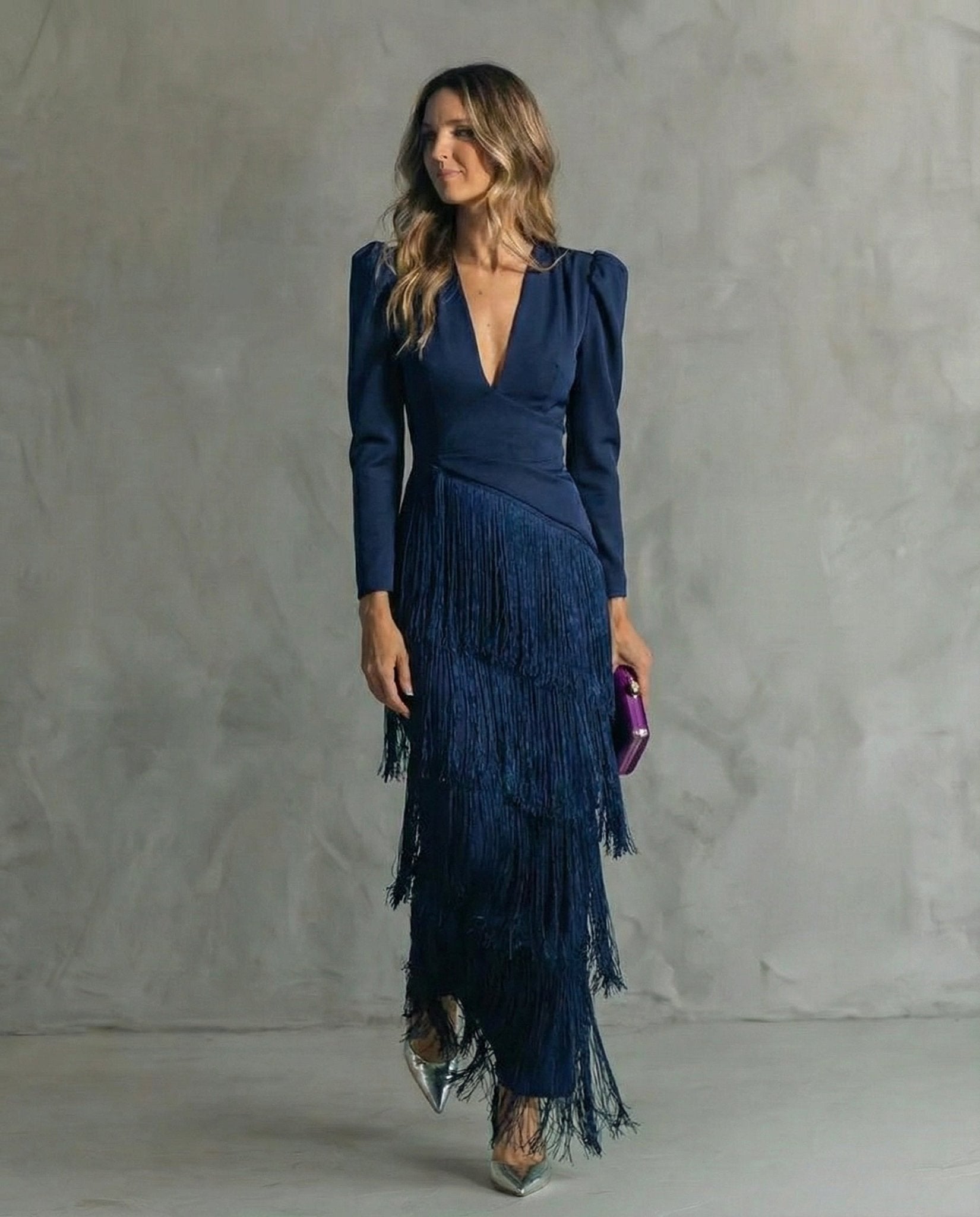 LOLA | VESTIDO CON FLECOS - Aurea Montiel