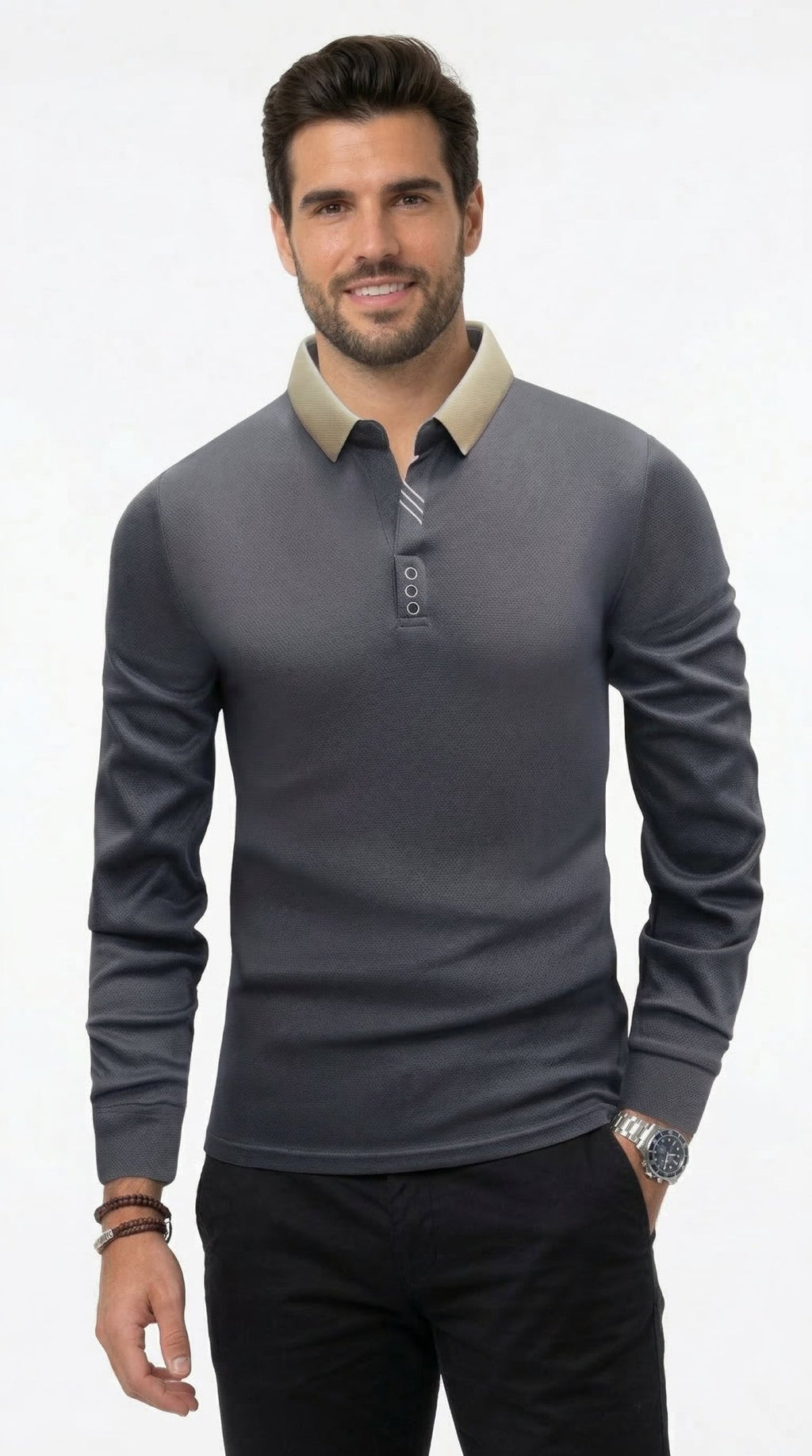LUIS | POLO DE MANGA LARGA - Aurea Montiel