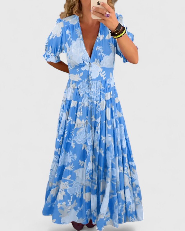MINERVA | VESTIDO ELEGANTE FLORAL - Aurea Montiel