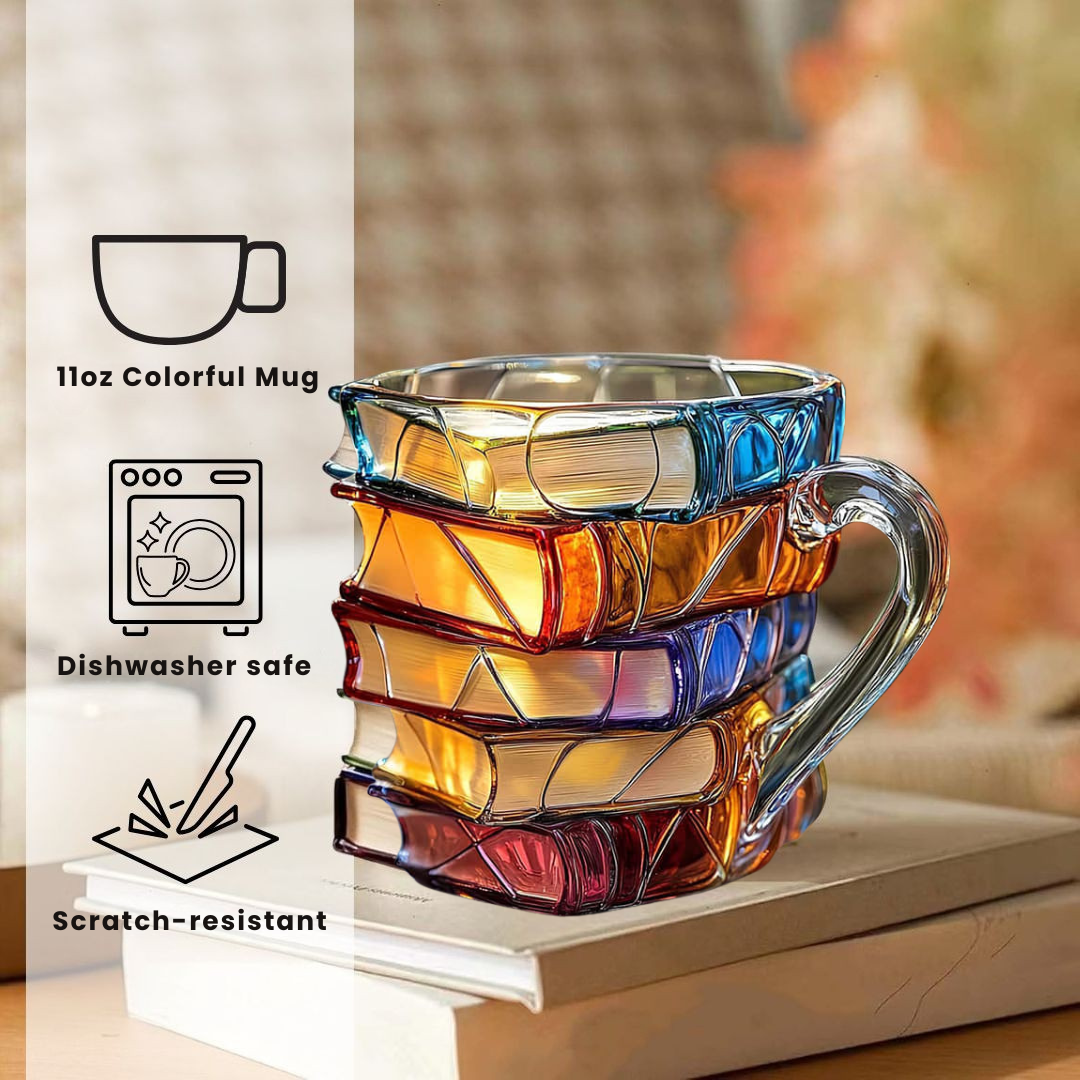Tazza 3D Unica e Artigianale per Appassionati di Lettura – Aurea Montiel