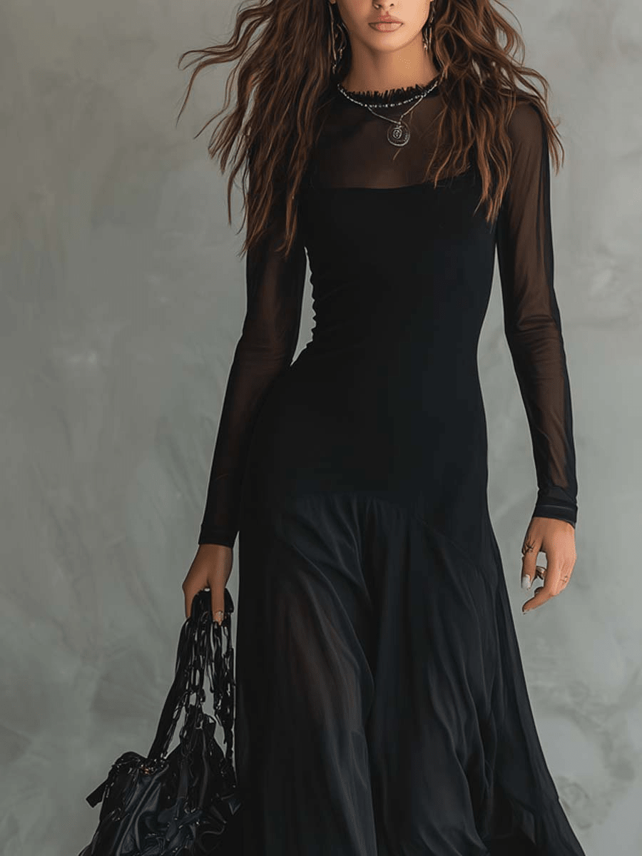 NEREA | VESTIDO MAXI DE TUL - Aurea Montiel