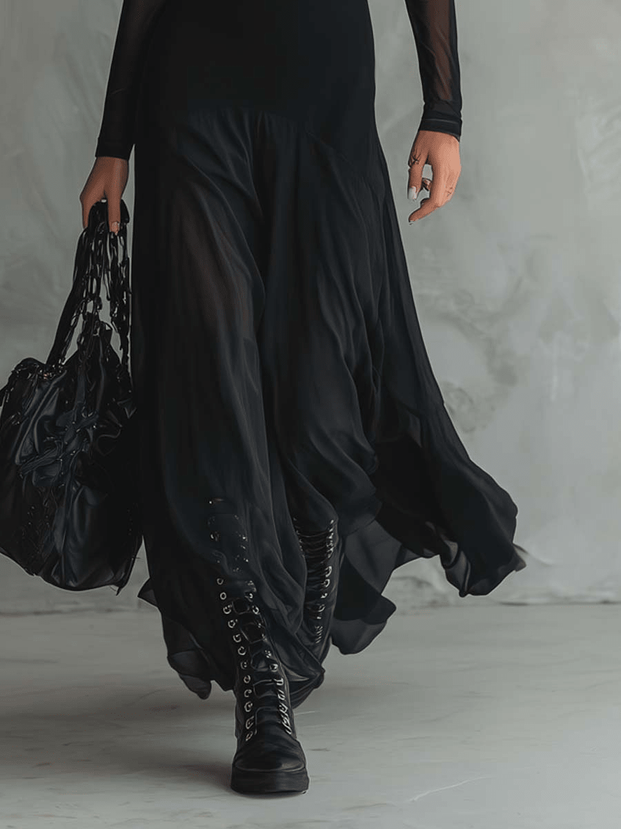 NEREA | VESTIDO MAXI DE TUL - Aurea Montiel