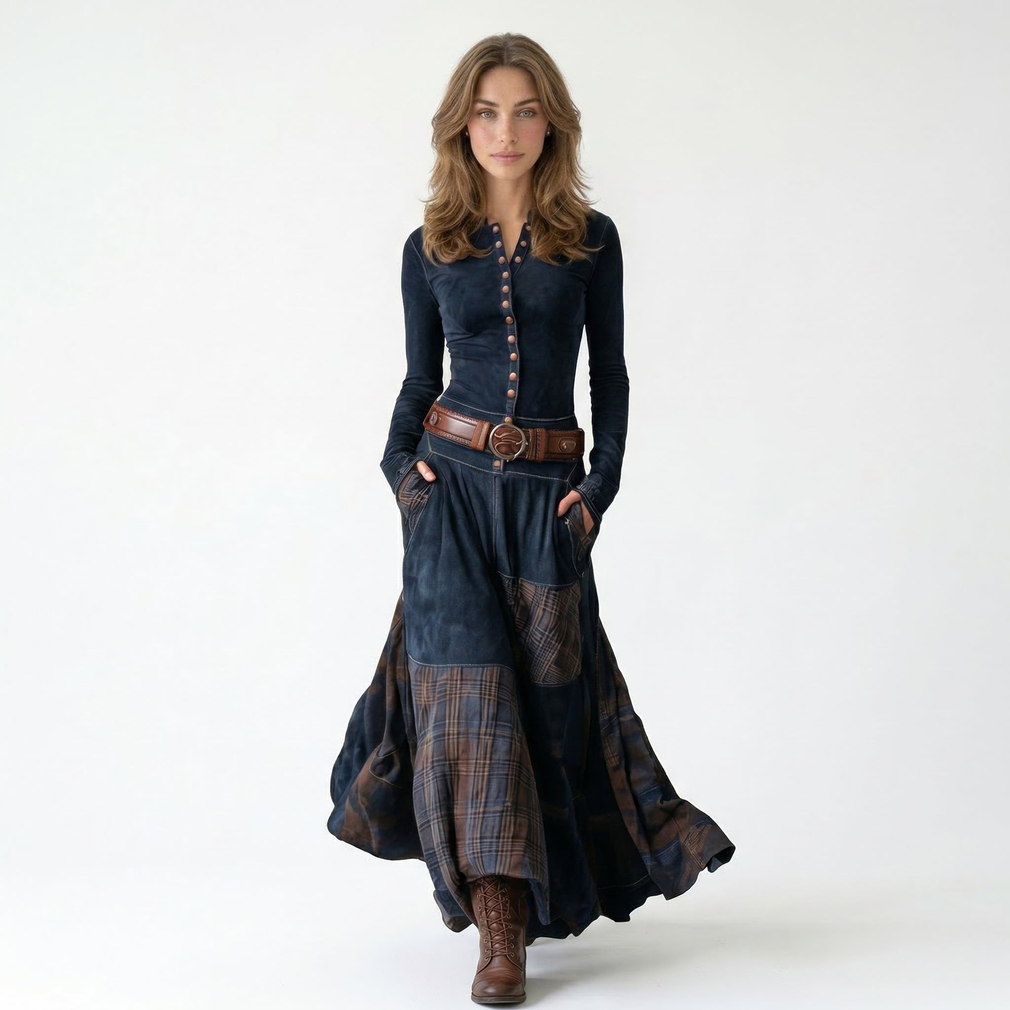 NOA | VESTIDO MAXI ATERCIOPELADO - Aurea Montiel