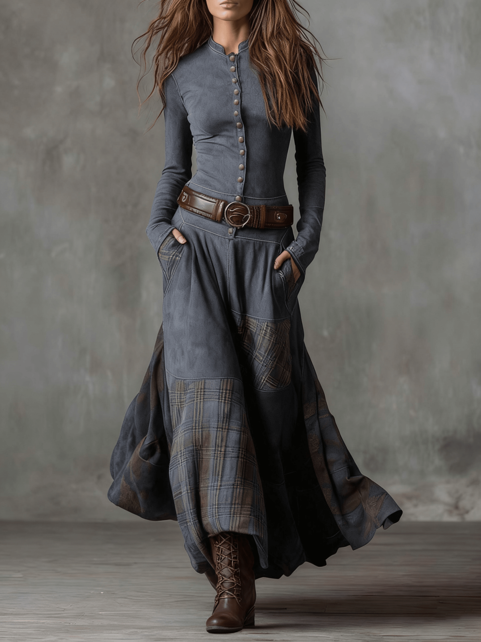 NOA | VESTIDO MAXI ATERCIOPELADO - Aurea Montiel