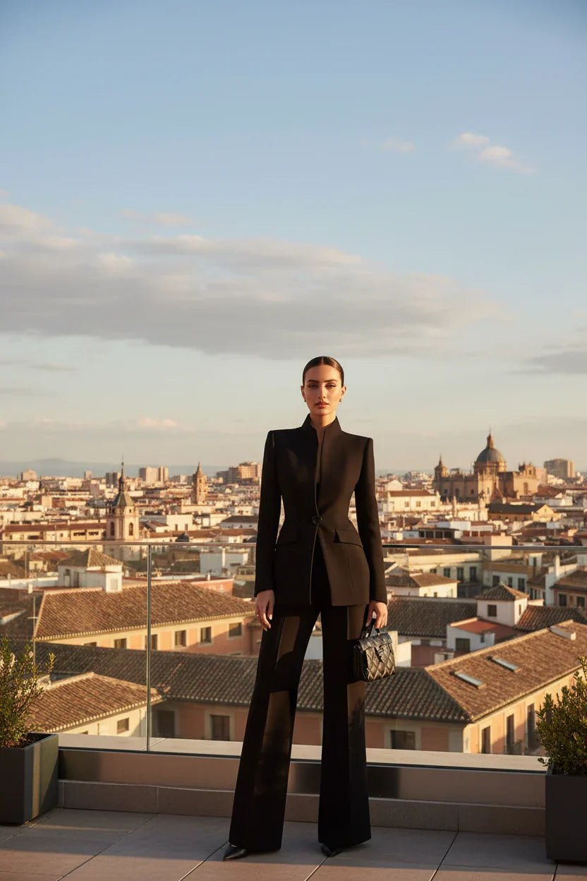 NORA | CONJUNTO DE BLAZER Y PANTALÓN PALAZZO - Aurea Montiel