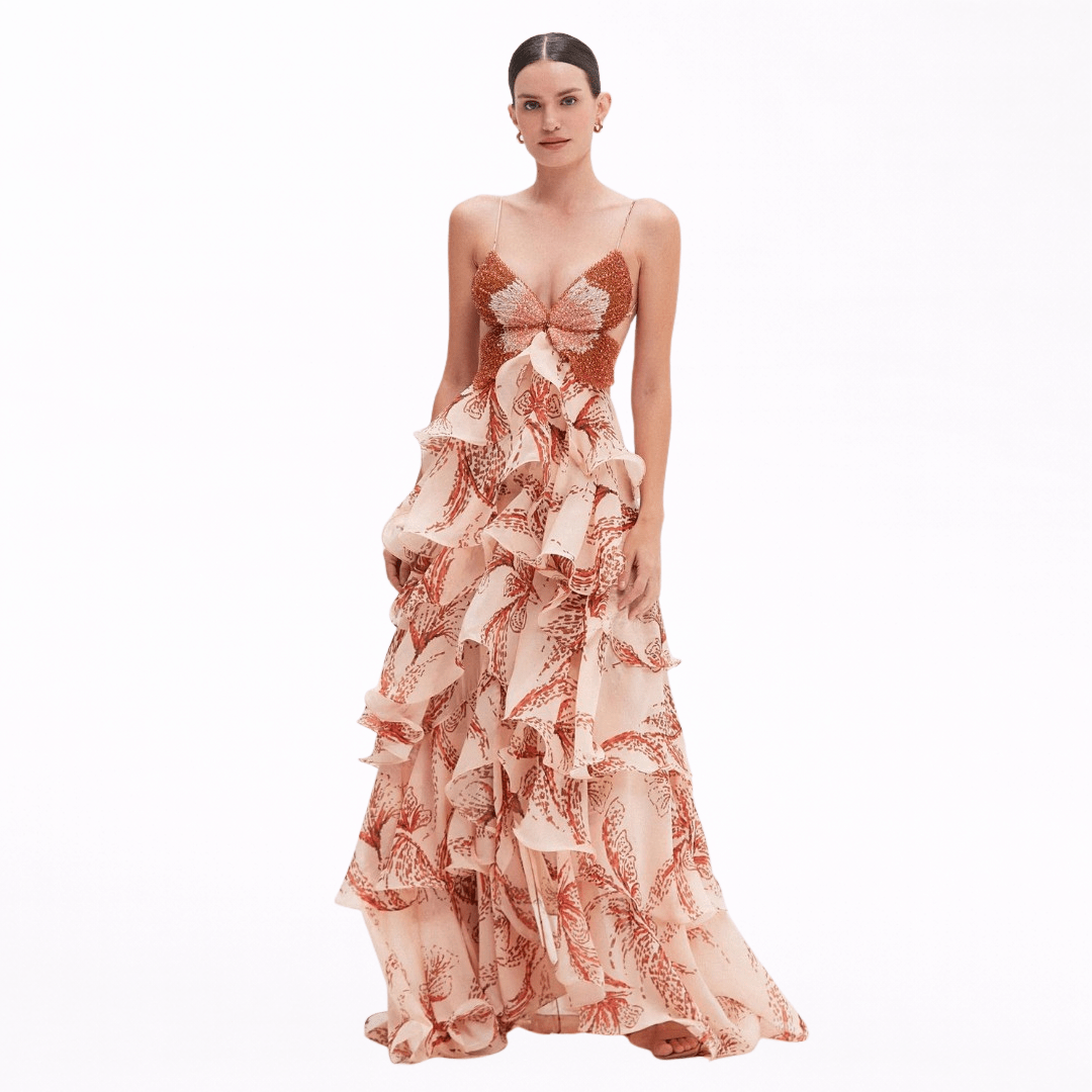PALOMA | VESTIDO CON VOLANTES - Aurea Montiel
