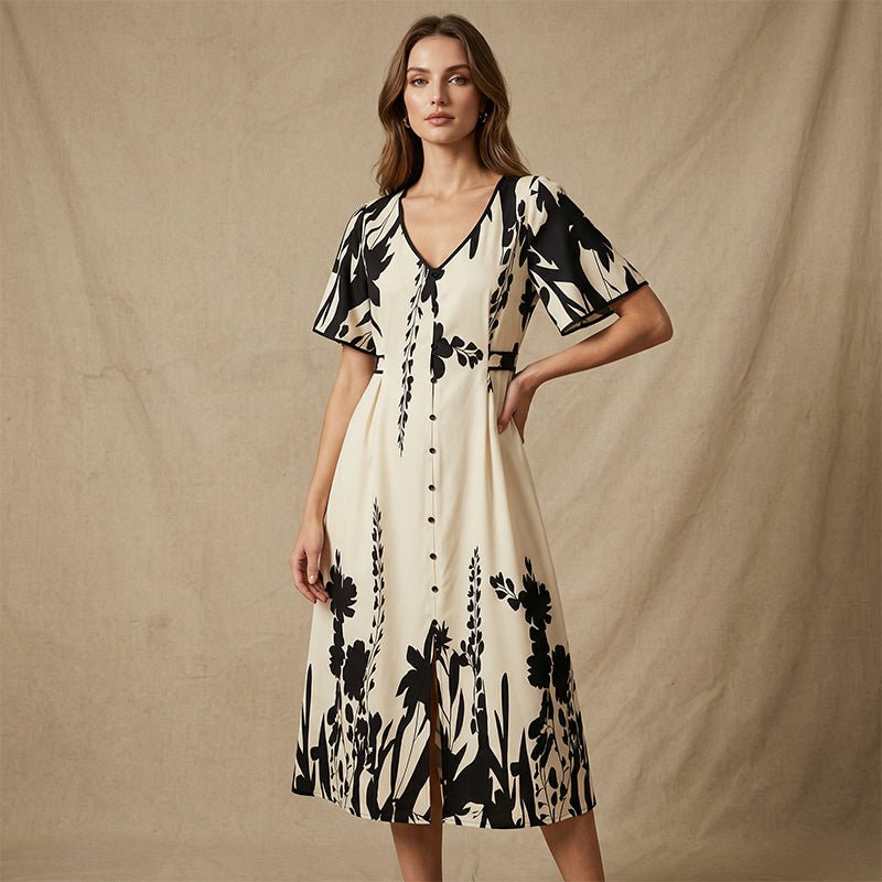 PRISCILA | VESTIDO ELEGANTE MIDI - Aurea Montiel