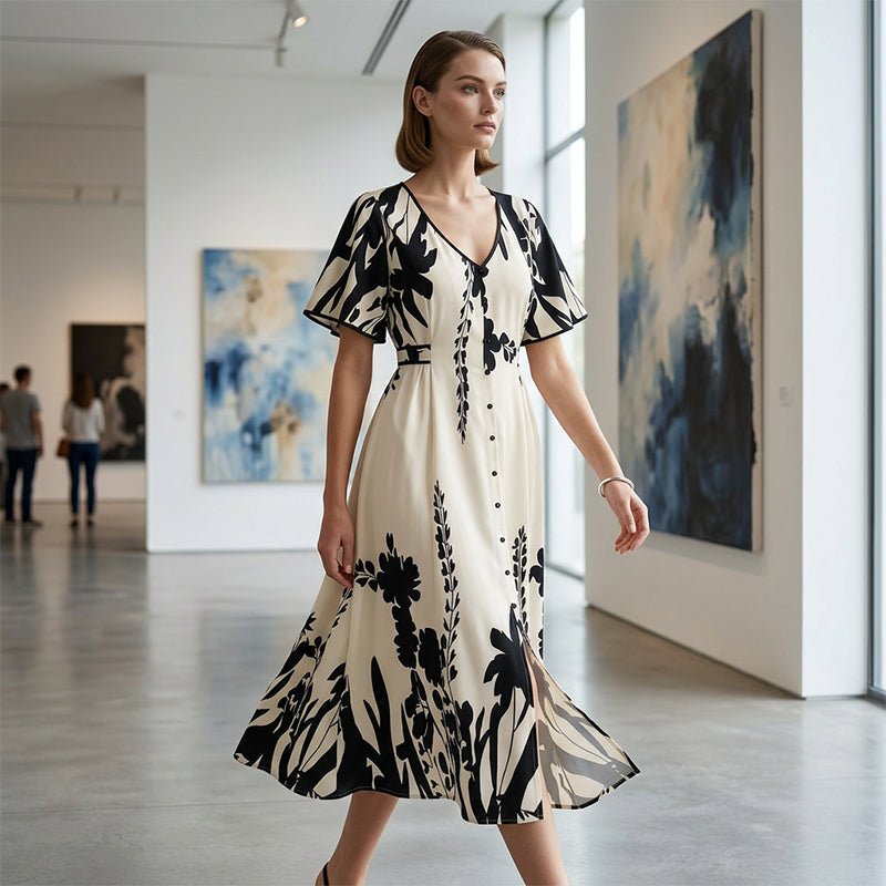 PRISCILA | VESTIDO ELEGANTE MIDI - Aurea Montiel