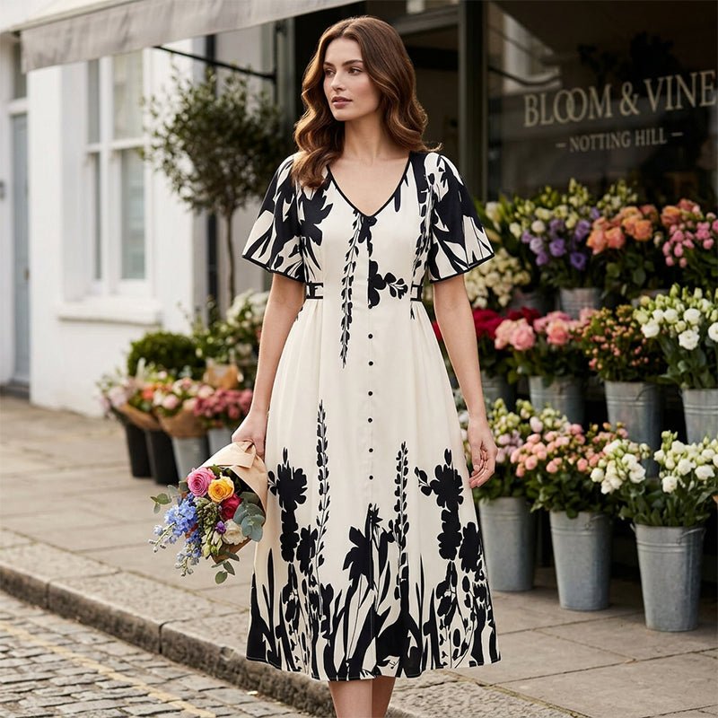 PRISCILA | VESTIDO ELEGANTE MIDI - Aurea Montiel