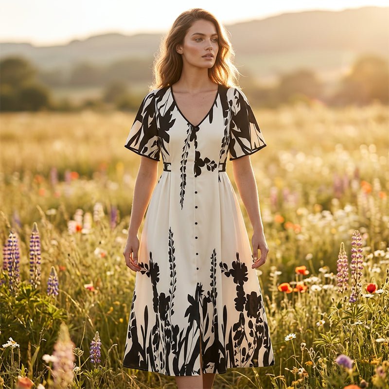 PRISCILA | VESTIDO ELEGANTE MIDI - Aurea Montiel