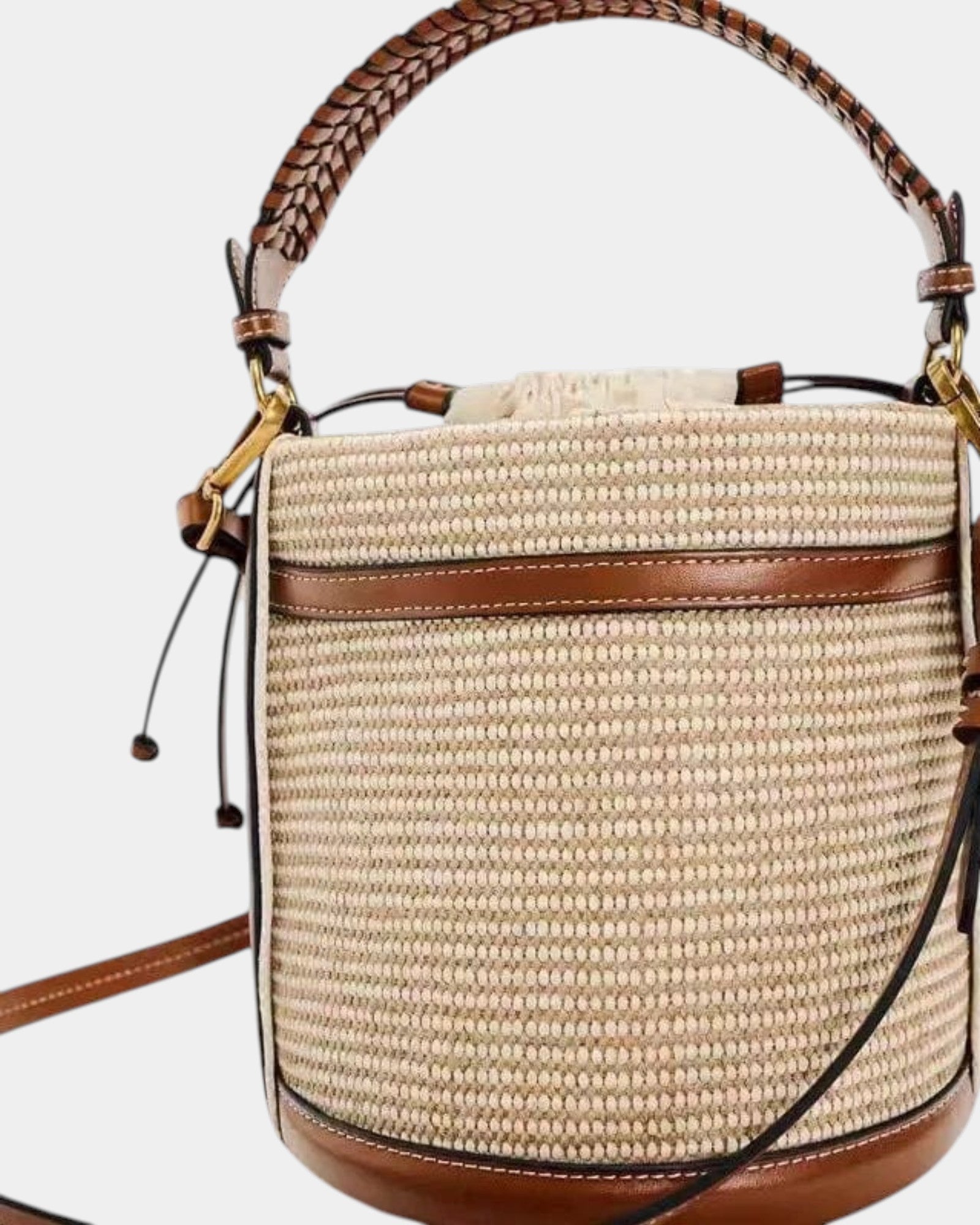 Carolina — Borsa intrecciata a secchiello Aurea Montiel