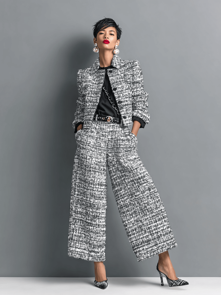 REBECA | CONJUNTO CHAQUETA Y PANTALÓN ANCHO - Aurea Montiel