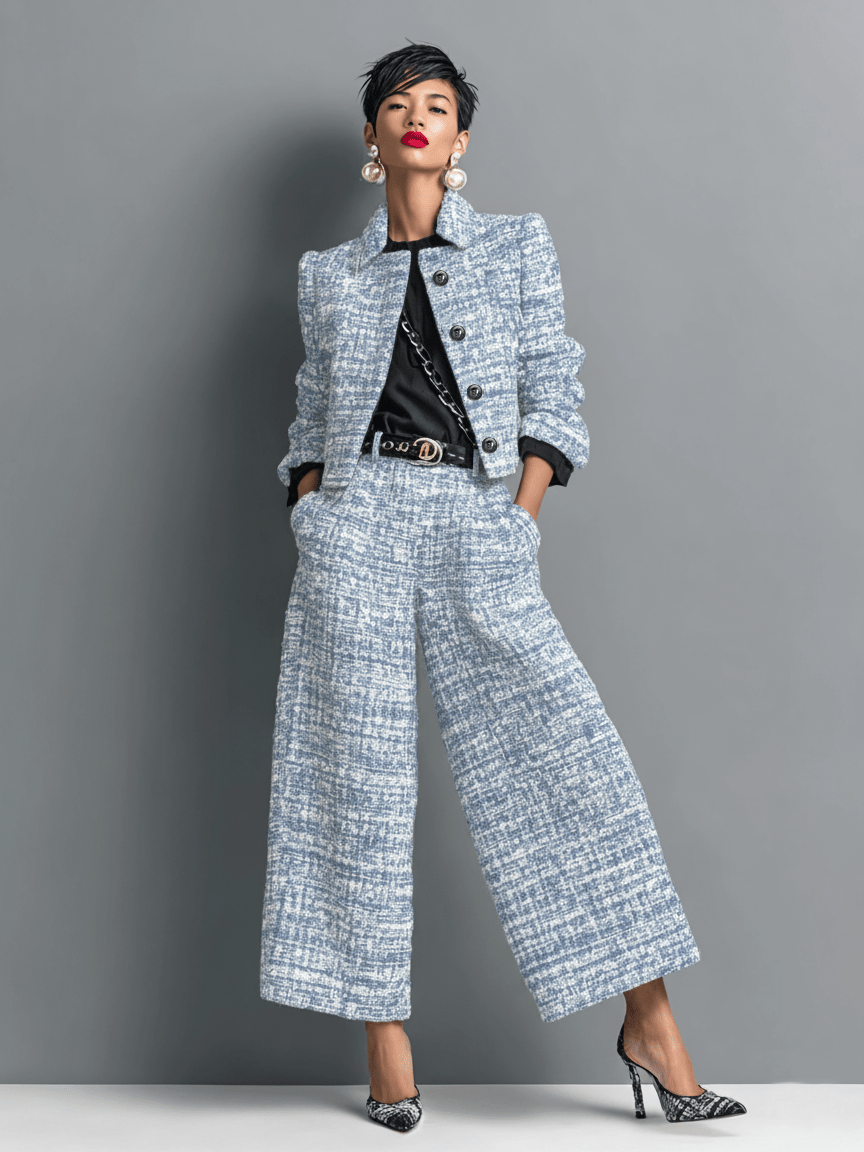 REBECA | CONJUNTO CHAQUETA Y PANTALÓN ANCHO - Aurea Montiel
