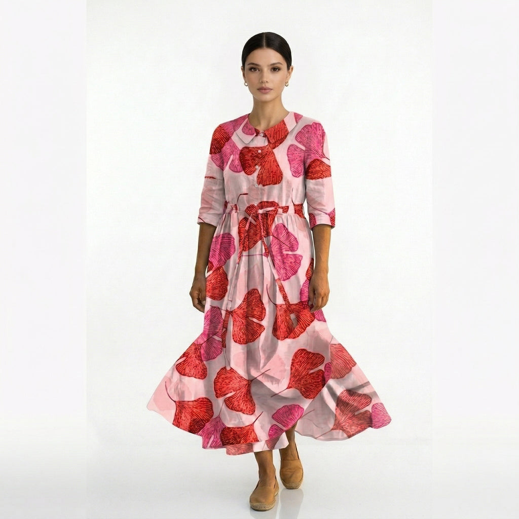 ROSA | VESTIDO MIDI FLORAL - Aurea Montiel