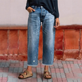 Aberjean™ | Jeans Dritti Cropped Retrò