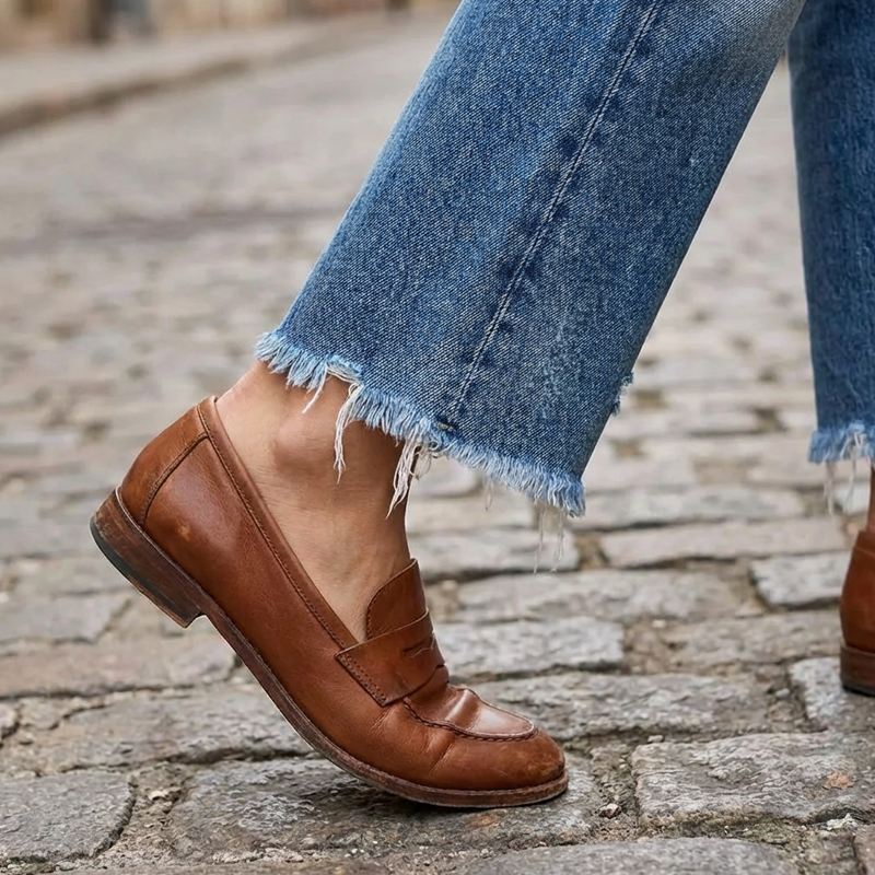 Aberjean™ | Jeans Dritti Cropped Retrò