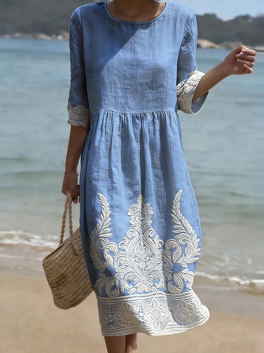 TIFANY | VESTIDO MIDI FLORAL - Aurea Montiel