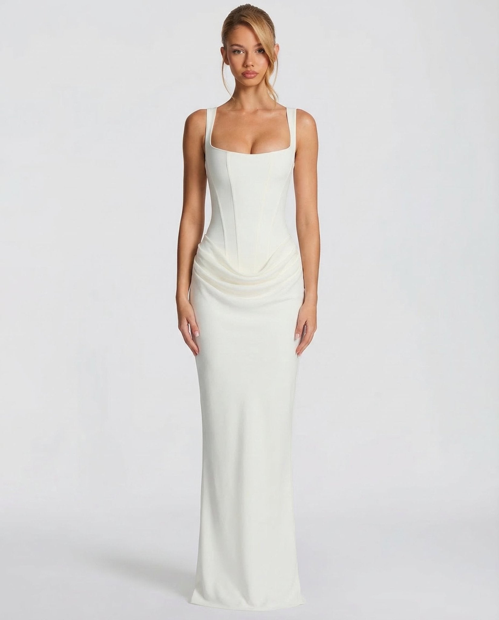VALENTINA | VESTIDO MAXI SATÉN - Aurea Montiel
