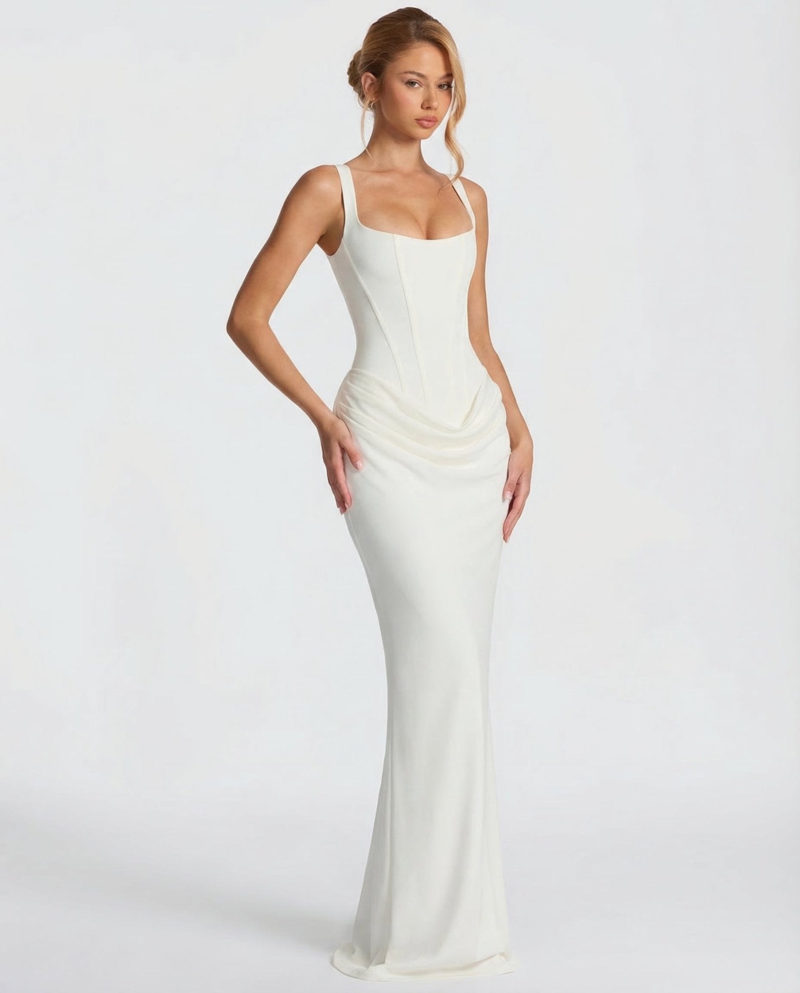 VALENTINA | VESTIDO MAXI SATÉN - Aurea Montiel