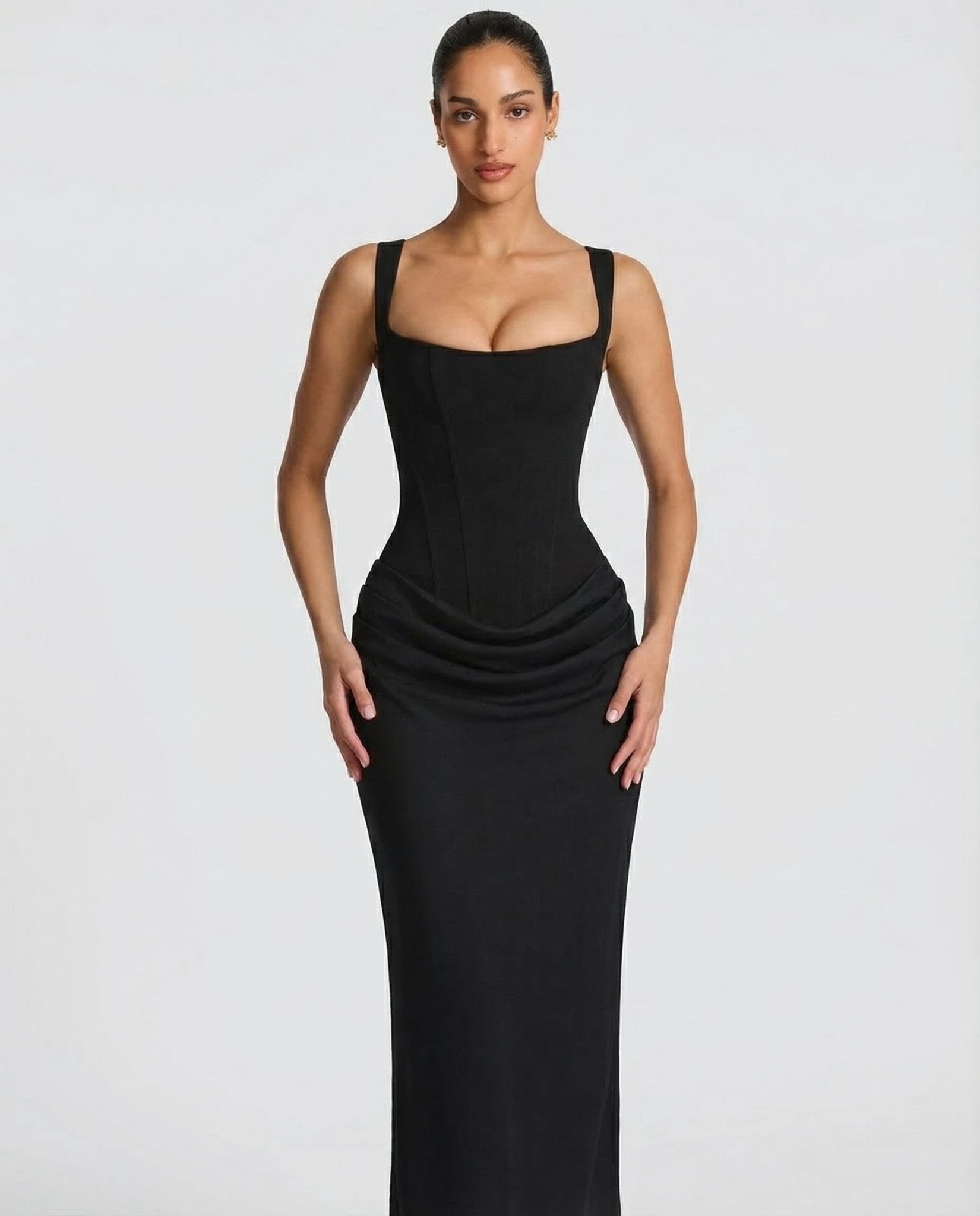 VALENTINA | VESTIDO MAXI SATÉN - Aurea Montiel