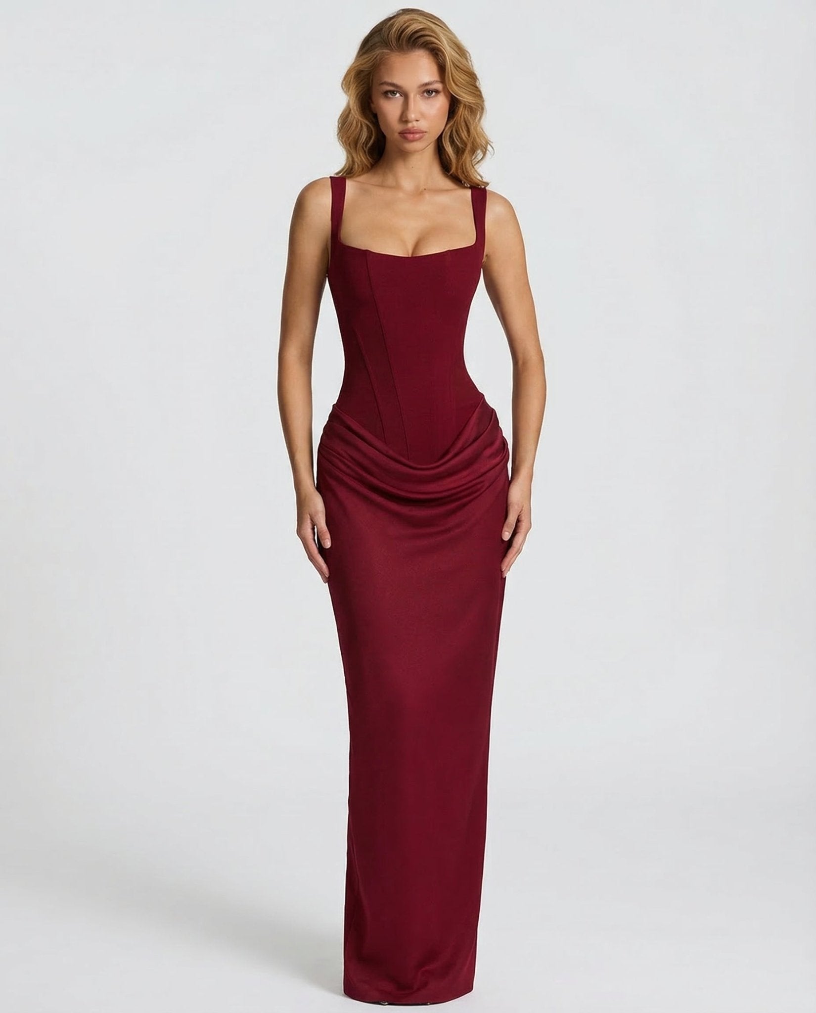 VALENTINA | VESTIDO MAXI SATÉN - Aurea Montiel