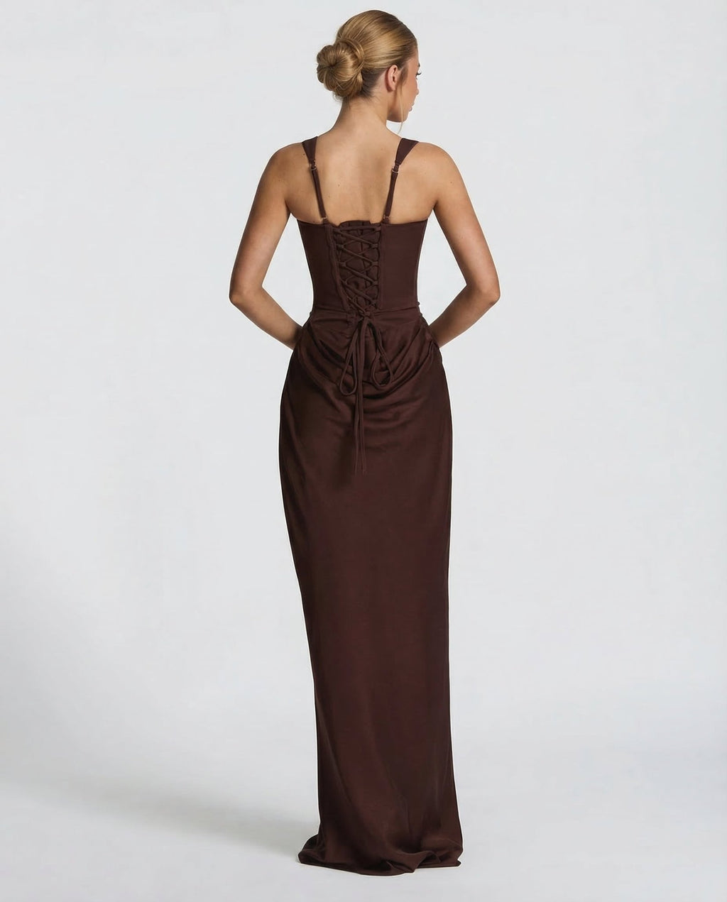 VALENTINA | VESTIDO MAXI SATÉN - Aurea Montiel