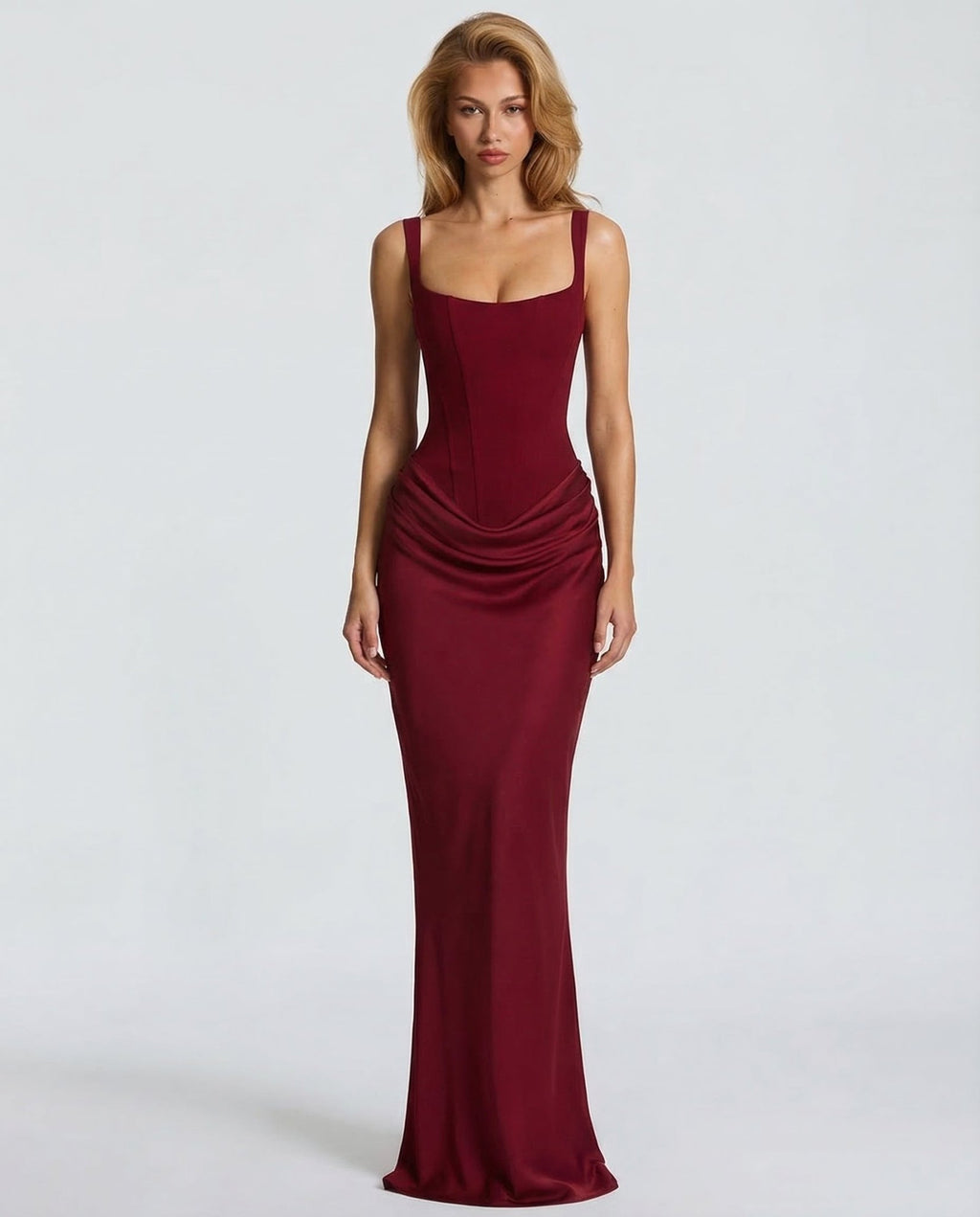 VALENTINA | VESTIDO MAXI SATÉN - Aurea Montiel